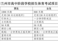 2020年甘肃兰州中考体育实施方案